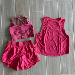 Lululemon Athletica Pink Activewear Set